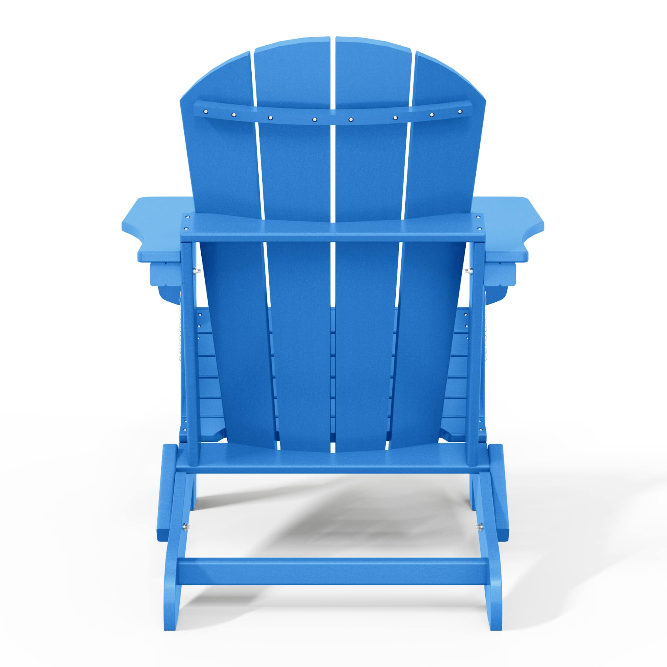 Alt View 2. WestinTrends - WestinTrends Malibu Outdoor HDPE Folding Poly Adirondack Chairs (Set of 2) - Pacific Blue.