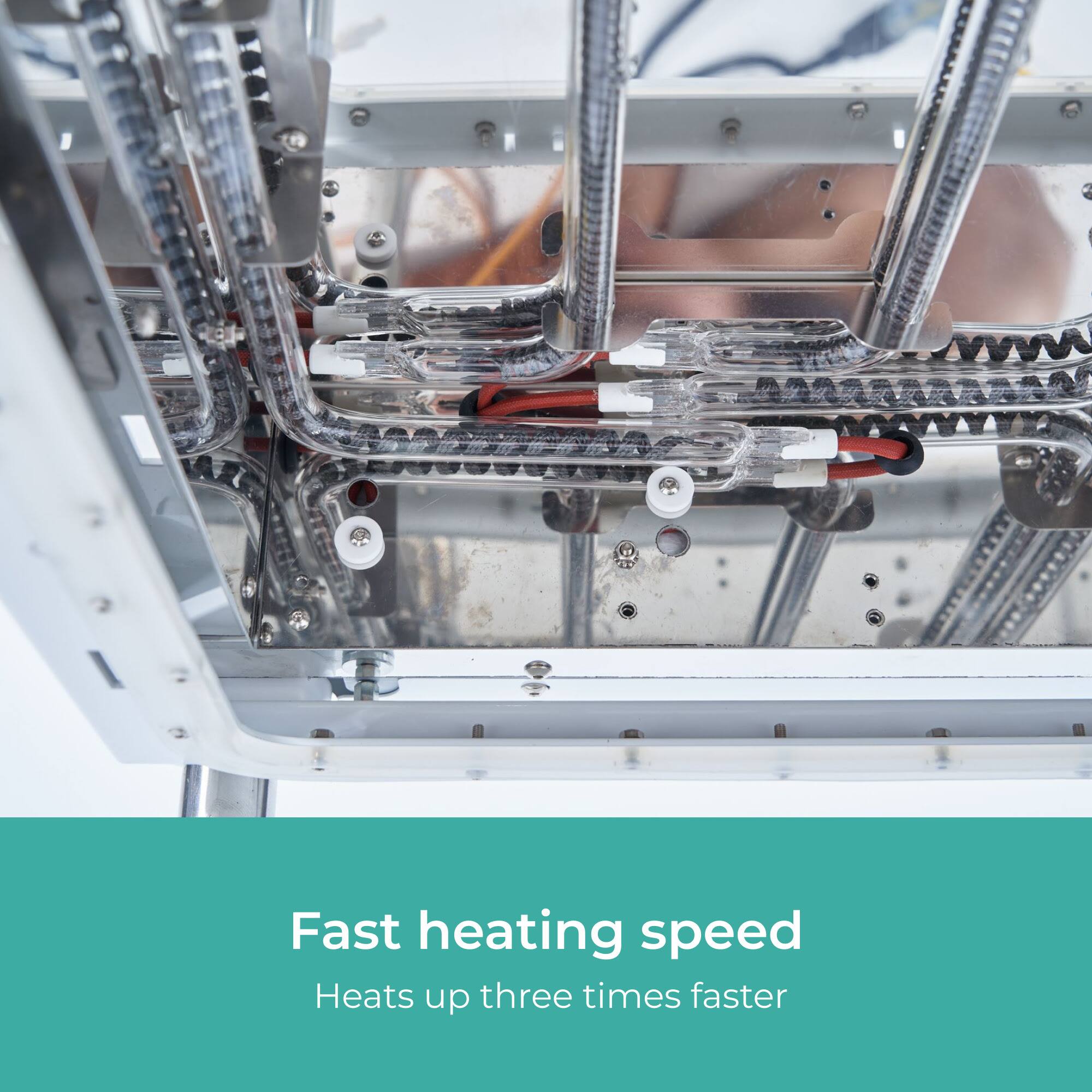 Fast heating speed  
Heats up three times faster