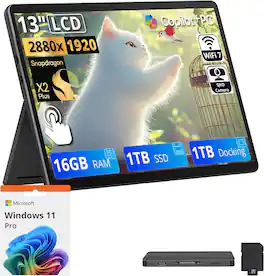 Microsoft - Surface Pro 13" Touch 2-in-1 Tablet,16GB RAM,1TB SSD+1TB Dock,Snapdragon X2 Plus,Device Only,Win11Pro - Black