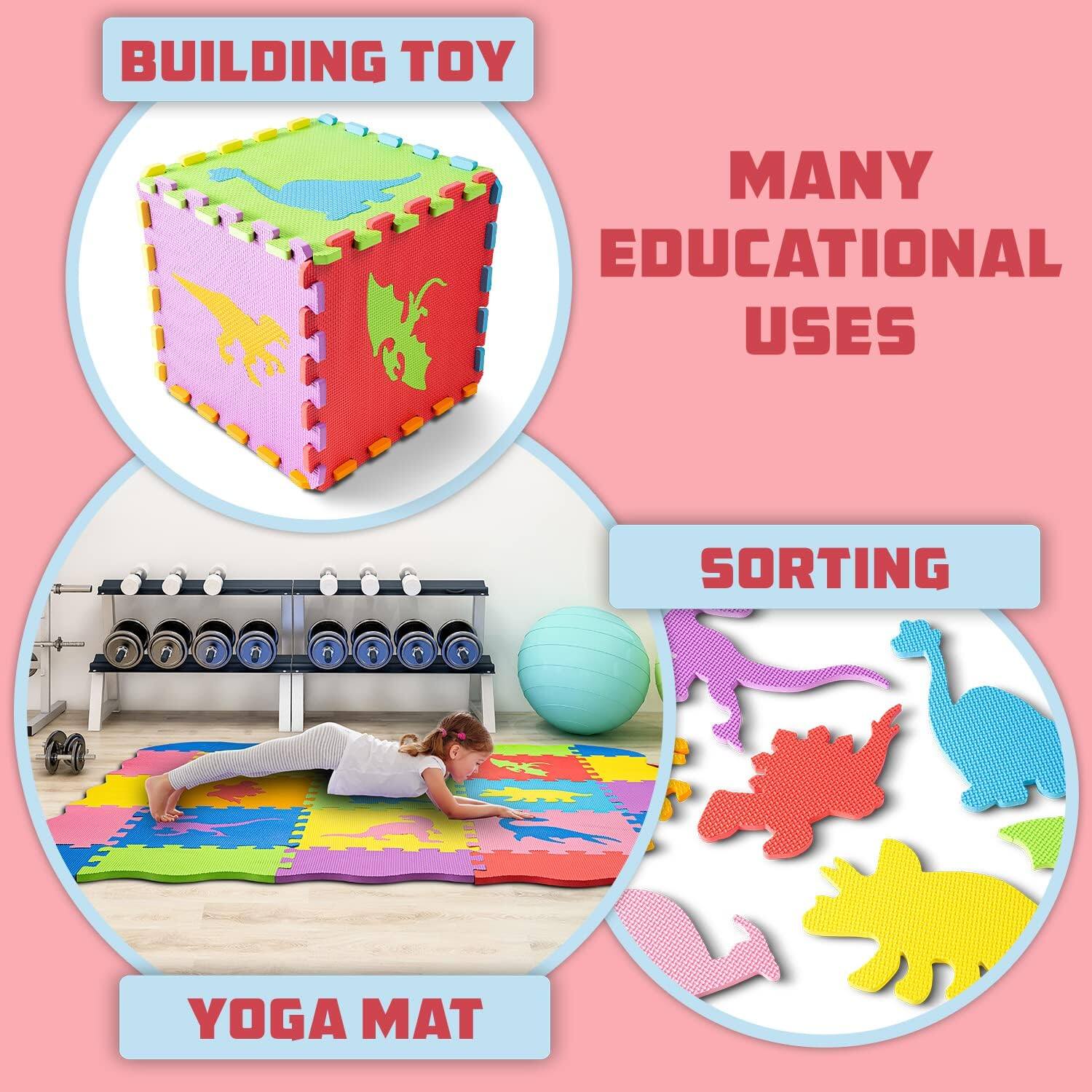 BUILDING TOY, MANY EDUCATIONAL USES, SORTING, YOGA MAT