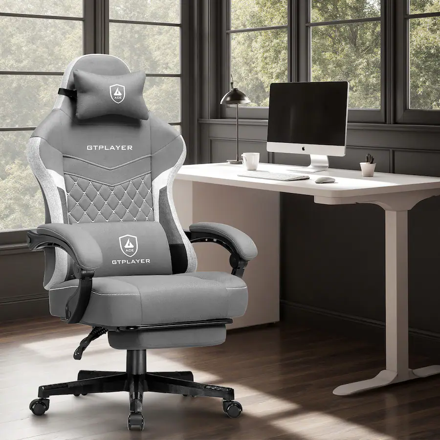 GTPlayer Gaming Chair Fabric Computer Office Chair with Linkage
