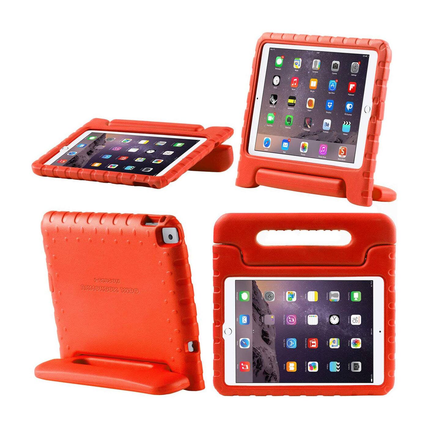 Left. i-Blason - Kido Case for iPad 9.7" (2017/2018) – Shockproof, Kid-Friendly Handle - Red.