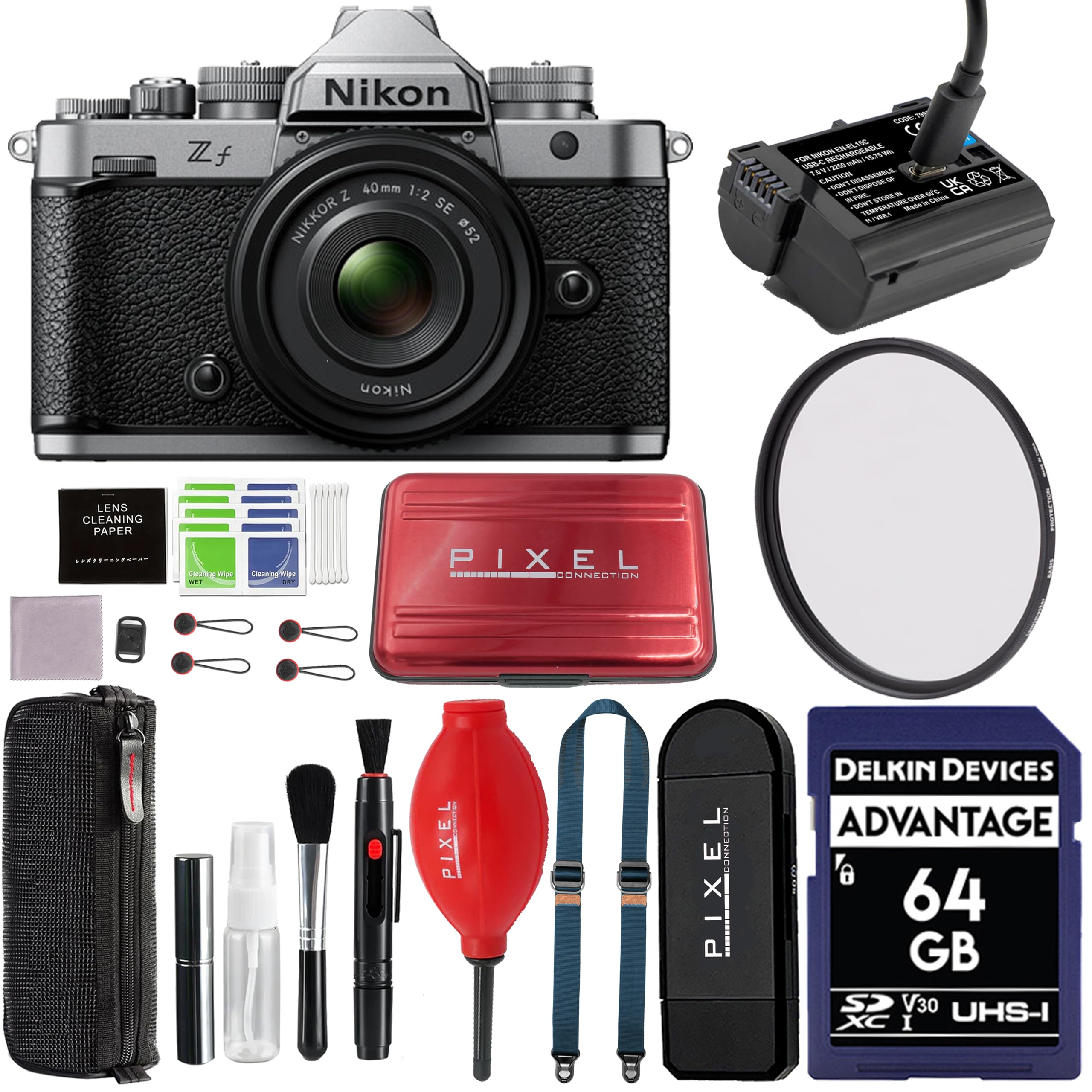 Zf Mirrorless Camera with 40mm Lens with Advanced Accessories and Travel Bundle | 2014 | nikon zf 40mm - Silver price history on PriceWatchPro