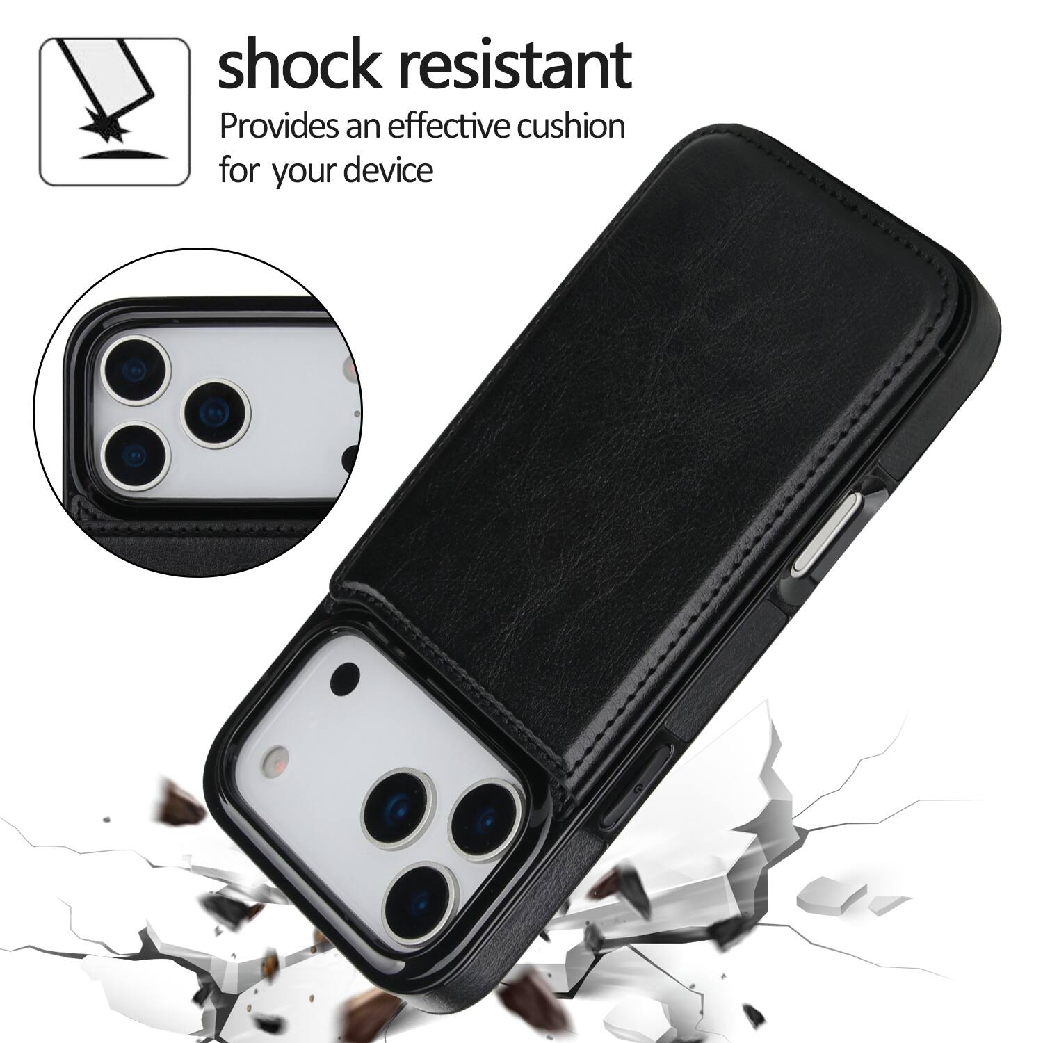 Dteck Wallet Phone Case for Apple iPhone 18 Pro Flip Back Card Holders ...
