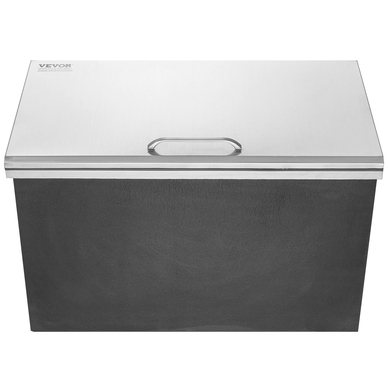 Alt View 5. VEVOR - Drop in Ice Chest, 24"L x 20"W x 15"H Stainless Steel Ice Cooler, Commercial Ice Bin with Hinged Cover, 40 qt Outdoor - Silver.