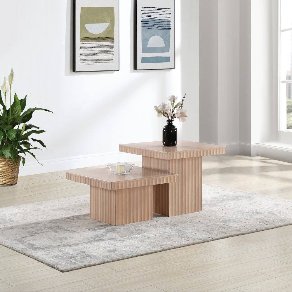 Alt View 1. Meridian Furniture - Spencer Natural Oak Veneer Coffee Table - Brown.