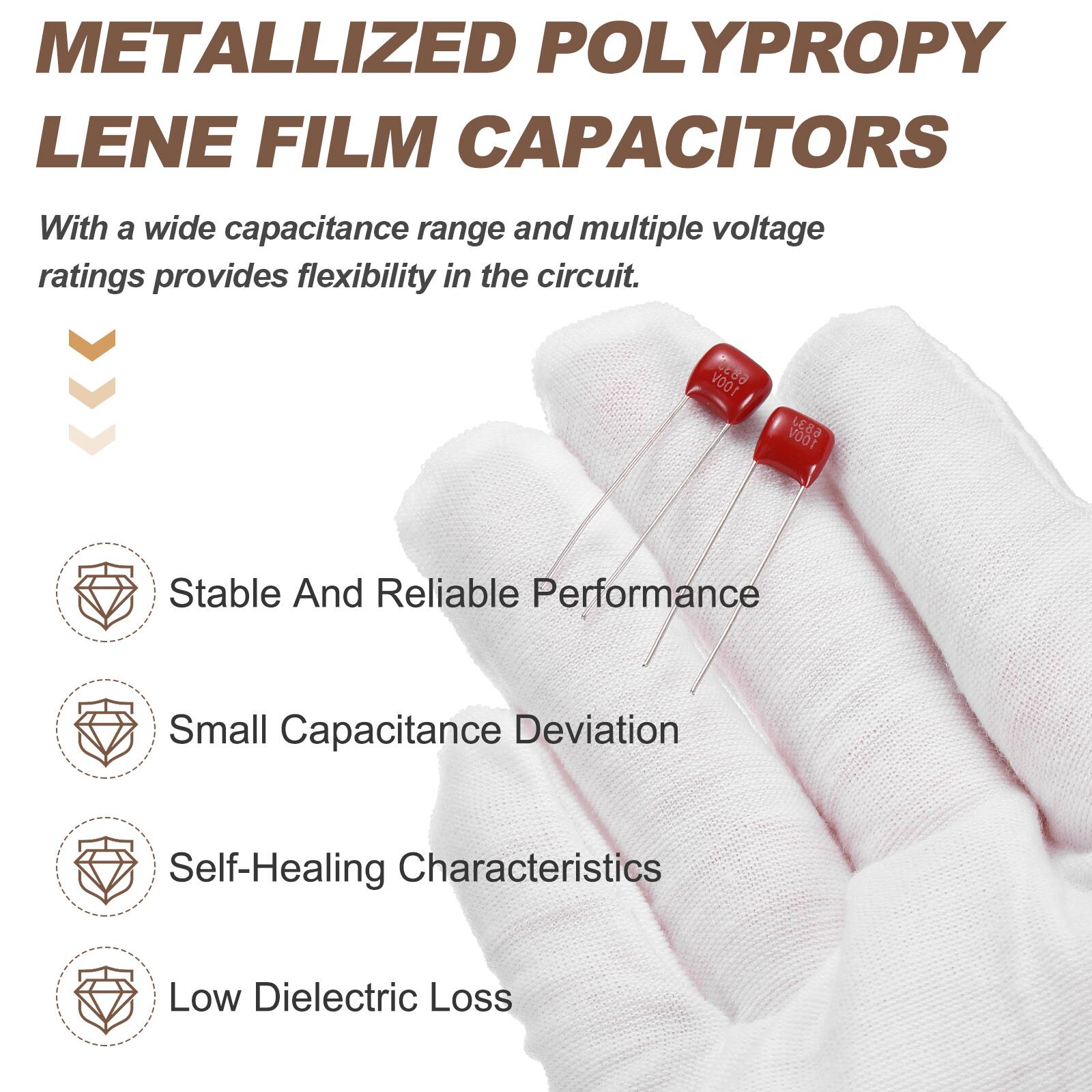 METALLIZED POLYPROPYLENE FILM CAPACITORS

With a wide capacitance range and multiple voltage ratings provides flexibility in the circuit.

- Stable And Reliable Performance
- Small Capacitance Deviation
- Self-Healing Characteristics
- Low Dielectric Loss