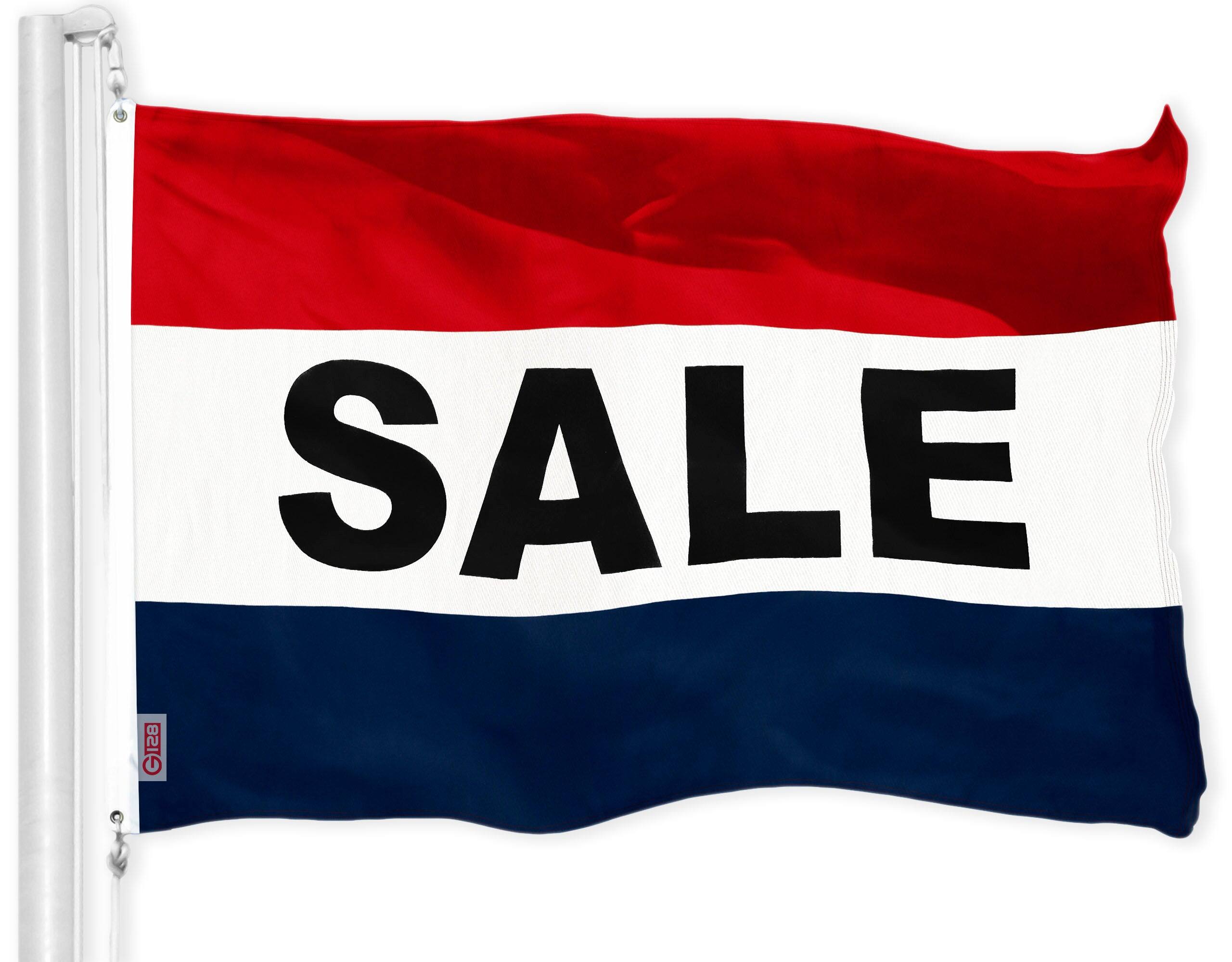 G128 - Sale Flag 3 x 5 ft 150D Polyester Dye Sublimated Brass Grommets Indoor Outdoor - Assorted Colors