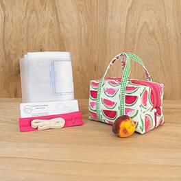 AccuQuilt - June Tailor Lunchbox Tote Sewing Kit, Zipper - Pink