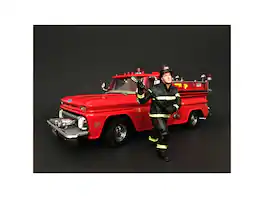 Firefighter with Axe Figurine / Figure For 1:18 Models by American Diorama - Multi