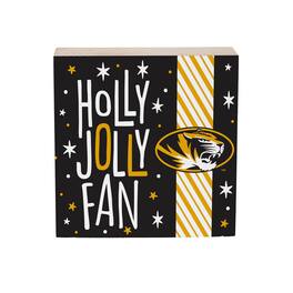Evergreen Enterprises - Missouri Tigers 6" Holiday Wood Plock Shelf Sign - Multicolor