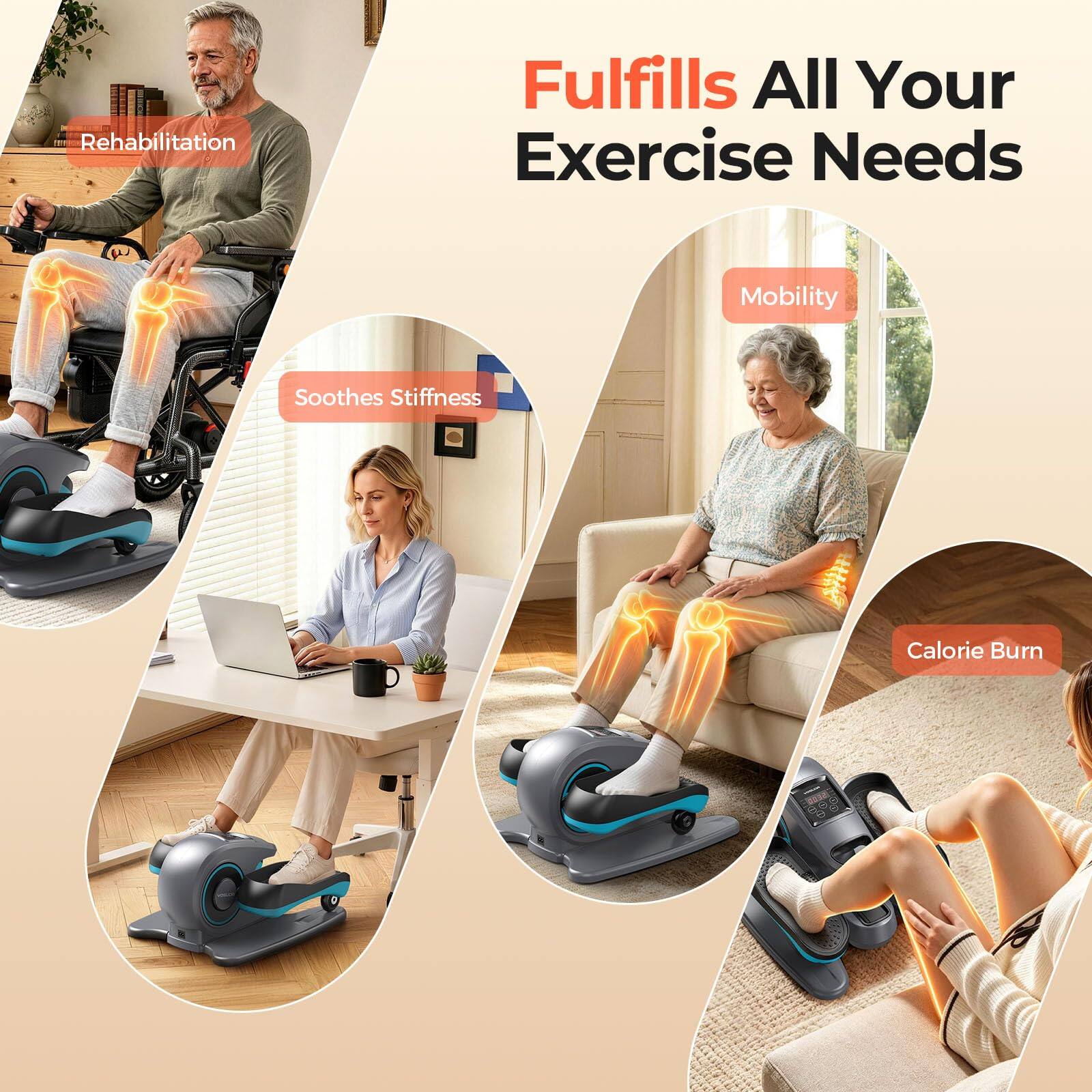 Fulfills All Your Exercise Needs

- Rehabilitation
- Mobility
- Soothes Stiffness
- Calorie Burn