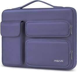 mosiso - 360 Protective Laptop Sleeve 13-13.3 Inch Laptop Case for MacBook Air/Pro 13 / Pro 14, HP Dell ASUS Lenovo - Lavender Gray