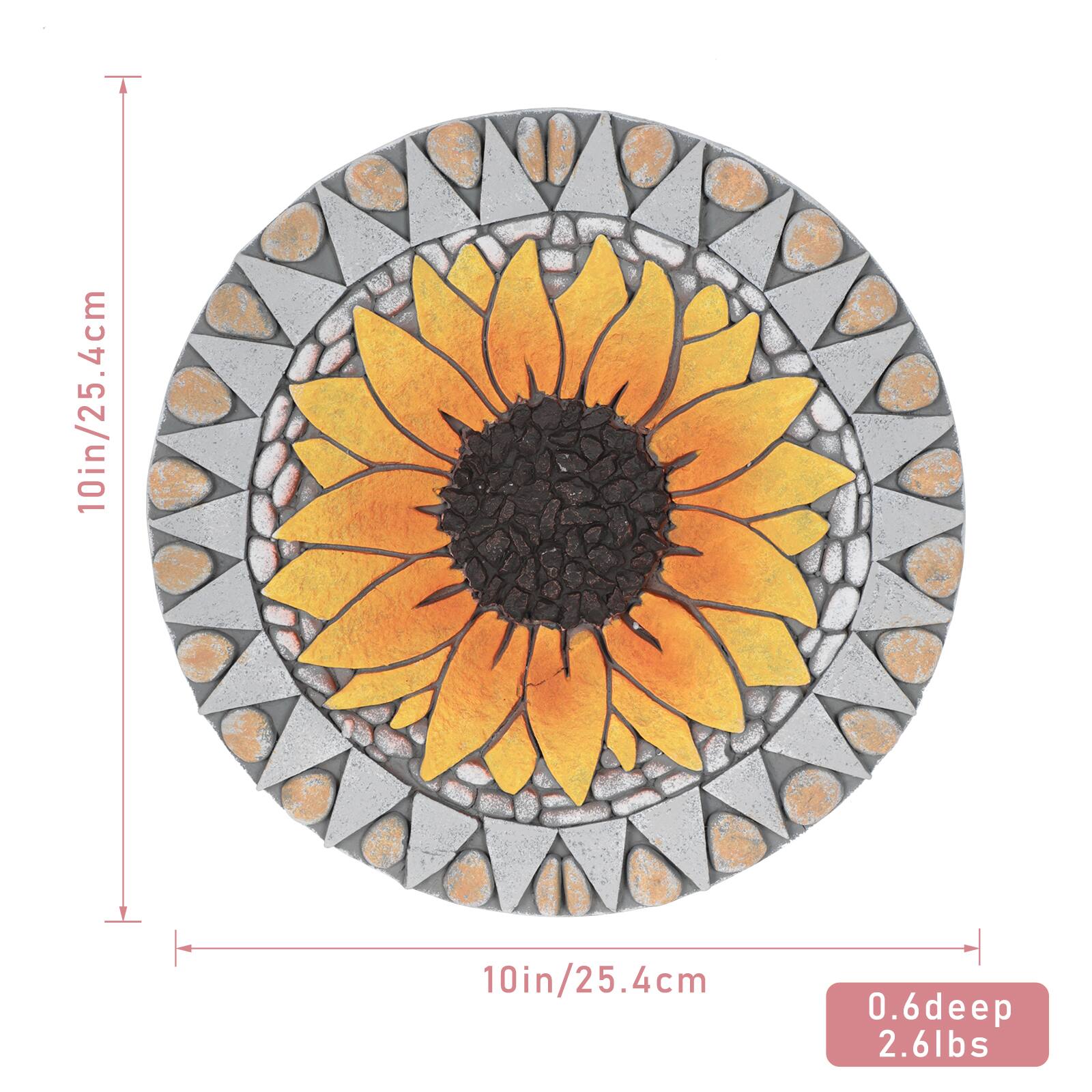 10in/25.4cm  
0.6deep  
2.6lbs