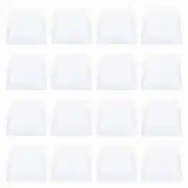 Unique Bargains - Rubber Speaker Isolation Feet, 0.79"x0.39" Anti-Vibration Pad with Adhesive for Turntable Subwoofer 16pcs - Transparent