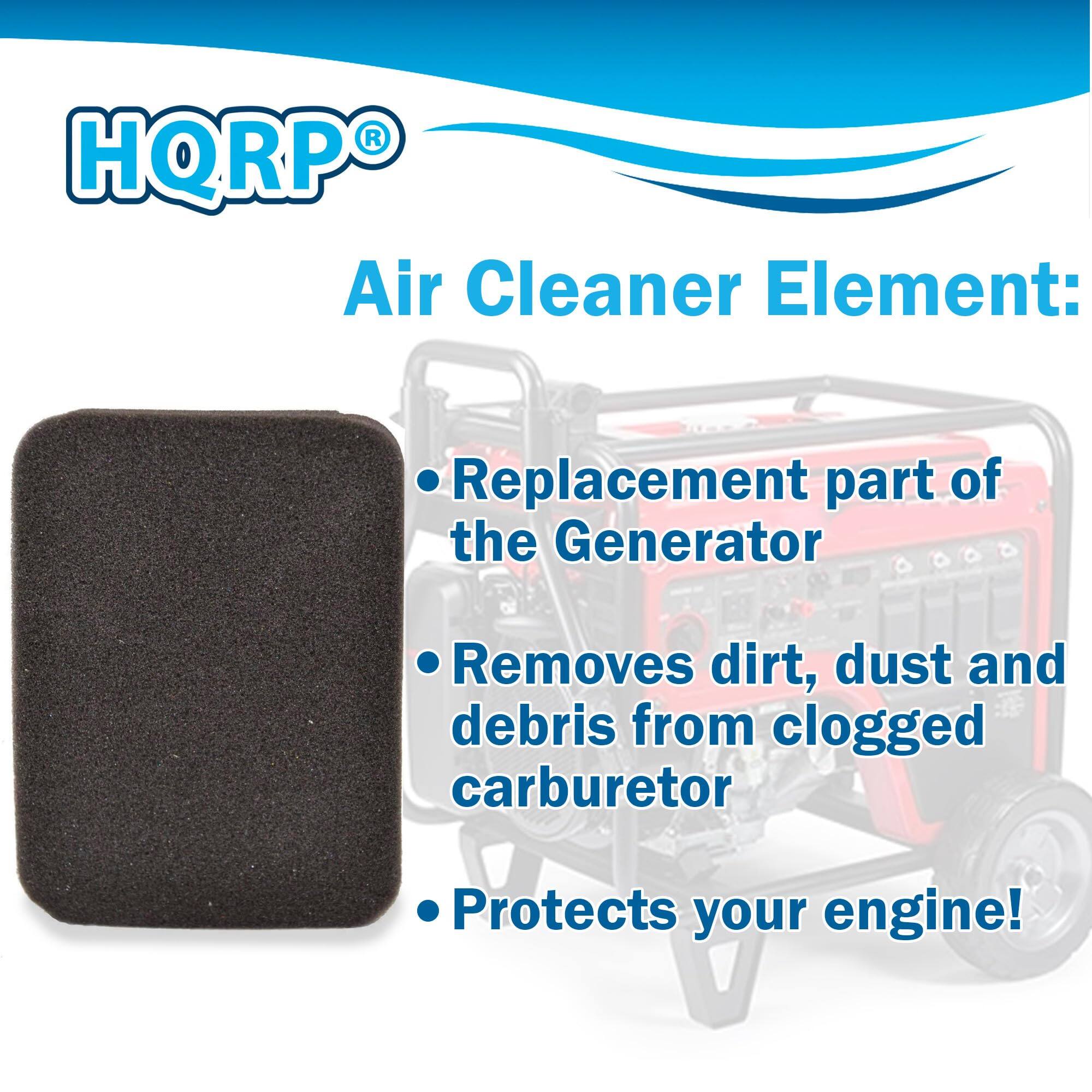 HQRP® Air Cleaner Element:  
- Replacement part of the Generator  
- Removes dirt, dust, and debris from clogged carburetor  
- Protects your engine!