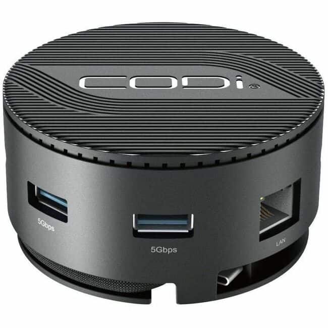 CODi - Centro M3 7 Port USB-C Docking Station - Delivers 100W power, connects peripherals, and supports dual HDMI display