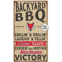 Jardine - Marist Red Foxes 11'' x 20'' Indoor/Outdoor BBQ Sign - Brown