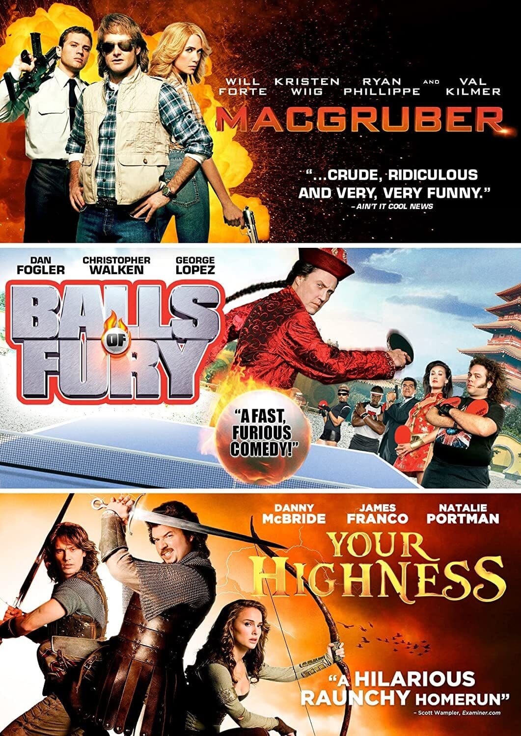 MacGruber / Balls of Fury / Your Highness  - DVD