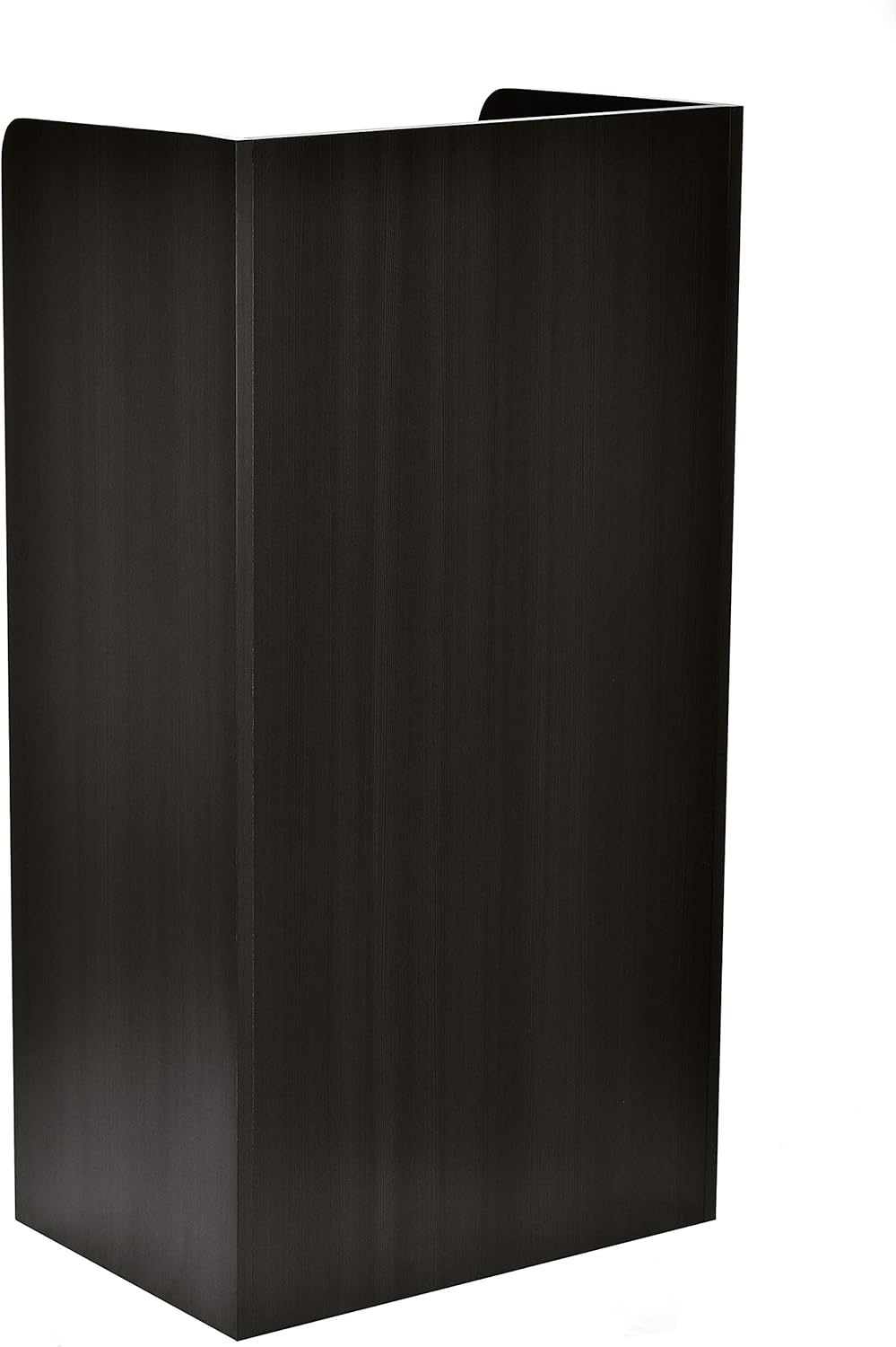 Alt View 1. AdirOffice - Wood Mobile Presentation Lectern Speaker Stand Stand with Shelves - Black.