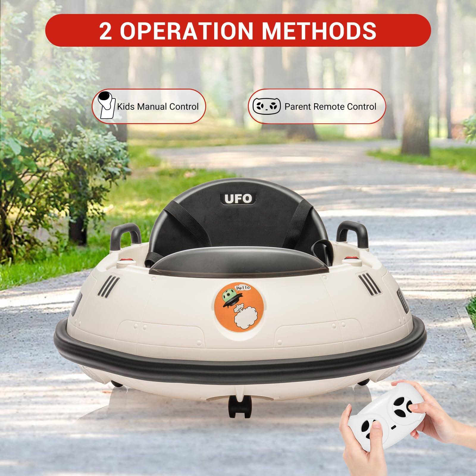 2 OPERATION METHODS

- Kids Manual Control
- Parent Remote Control