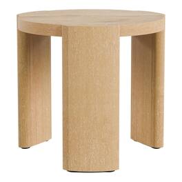 Furniture of America - Honora Modern Wood Oval End Table with Plinth Base, Oak - Brown