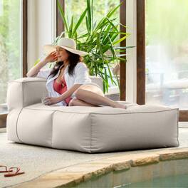 Jaxx - Baya Outdoor Chaise - Luxurious Chaise Sun Lounger for Poolside or Hospitality - Silver