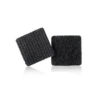 Alt View 1. Velcro - Brand 7/8" x 7/8" Sticky Back Hook & Loop Fastener Mounting Squares, Black, 12/Pack - Black.
