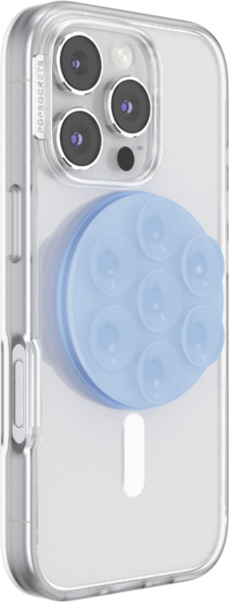 Left. PopSockets - MagSafe Suck-Up Universal Magnetic Suction Grip & Mount with Adapter Ring for Cell Phones - Frost.