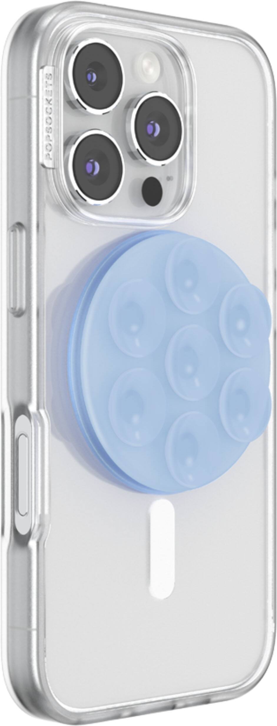 Left. PopSockets - MagSafe Suck-Up Universal Magnetic Suction Grip & Mount with Adapter Ring for Cell Phones - Frost.