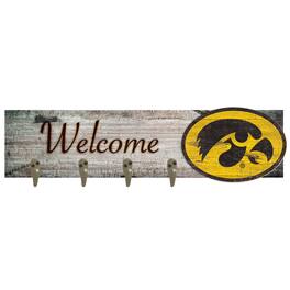 Fan Creations - Iowa Hawkeyes 24" x 6" Mounted Coat Hanger - Multicolor