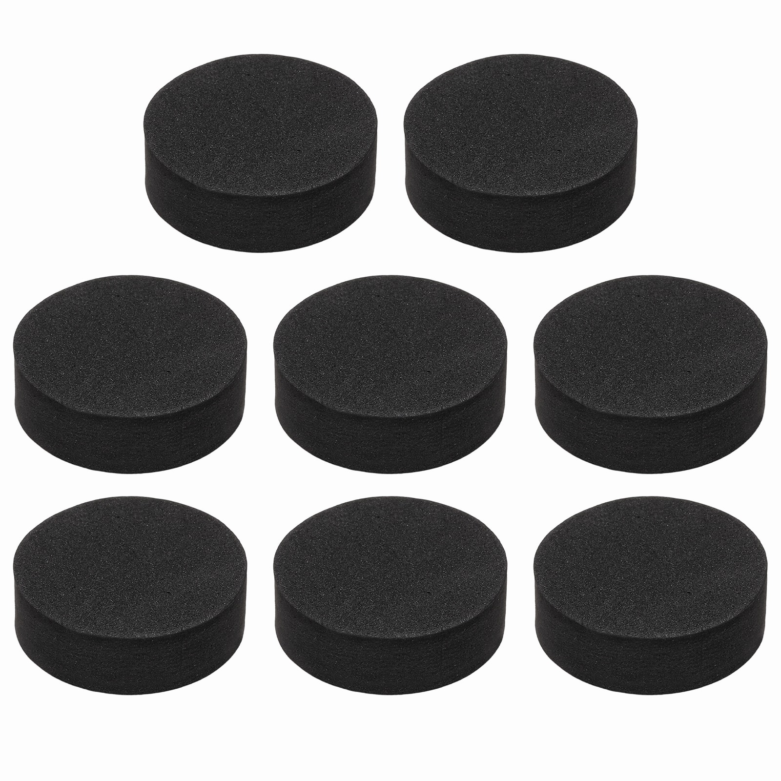 Unique Bargains - Single Sided Speaker Isolation Pads 35x12mm Round EVA Acoustic Foam Anti-Vibration Feet for Speaker Subwoofer, 8pcs - Black