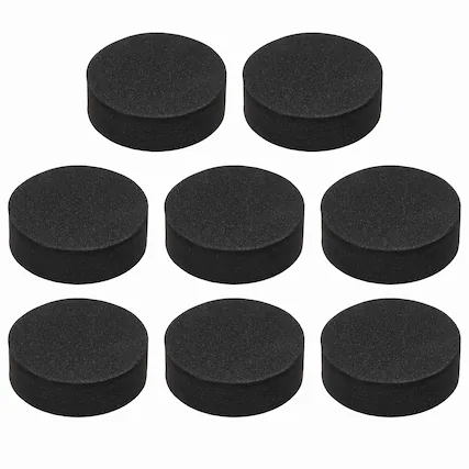 Front. Unique Bargains - Single Sided Speaker Isolation Pads 35x12mm Round EVA Acoustic Foam Anti-Vibration Feet for Speaker Subwoofer, 8pcs - Black.