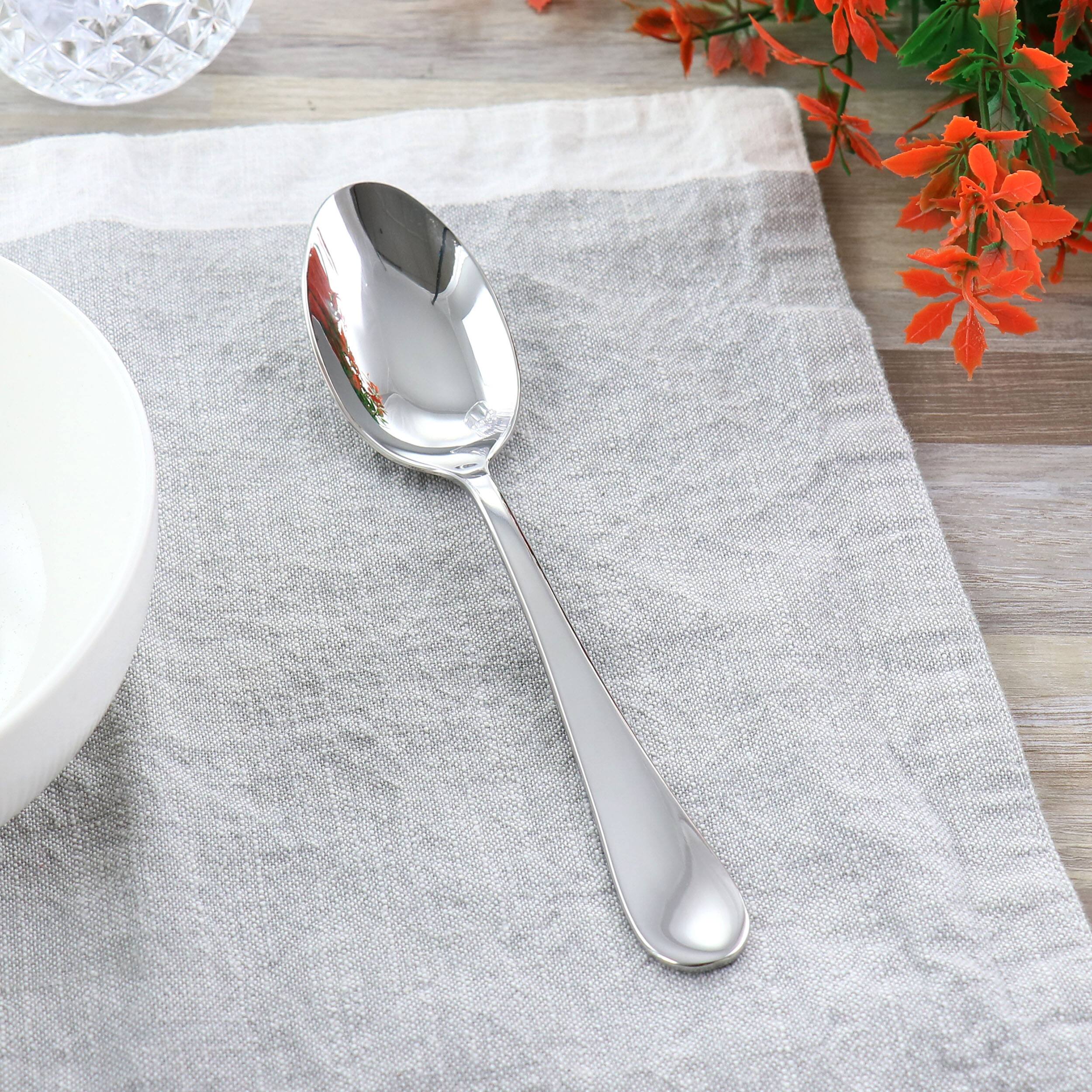 Alt View 3. Martha Stewart - Martha Stewart Everyday 8 Piece Stainless Steel Dinner Spoon Set - Silver.