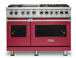 Viking - 5-Series Dual Fuel Self-Clean 48"W Sealed Burner Range - Valentine