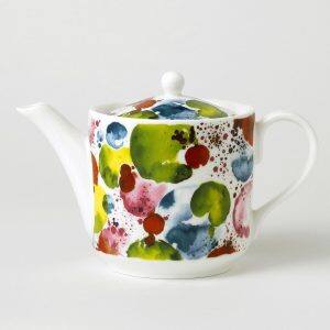 Angle. Jiallo - Roy Kirkham Planets Fine Bone China Teapot, Bone China Ceramic, Made in England - Multi Color.