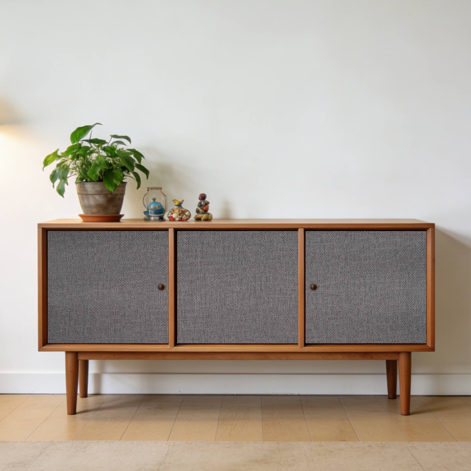 Alt View 4. Unique Bargains - Grasscloth Linen Textured Wallpaper 60cm x 10m/24x394" Waterproof Peel & Stick for Furniture, Kitchen, Living Room - Dark Gray.