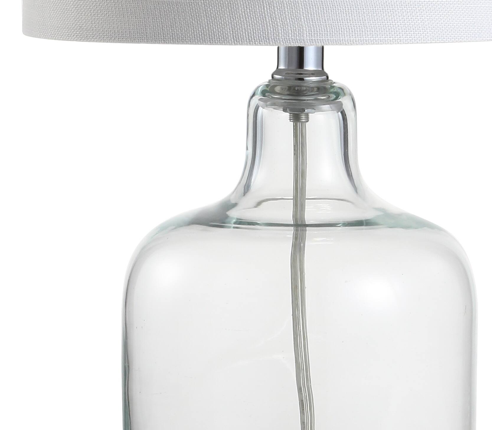 Alt View 4. Jonathan Y - Gemma 19" Glass Bell LED Table Lamp, Clear - Clear.