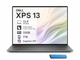 Dell - XPS - 13.4" WUXGA Laptop - Snapdragon X Elite X1E-80-100 2024 - 32GB Memory - 1TB Storage - Copilot+ PC - Non-Touchscreen - Graphite