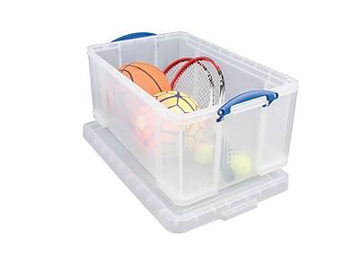 Alt View 2. Really Useful Box - Really Useful Box® 64 Liter Snap Lid Storage Bin, Clear (66L CCB) - Clear.