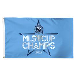 WinCraft - New York City FC 2021 MLS Cup Champions Locker Room 3' x 5' Deluxe One-Sided Flag - Multicolor