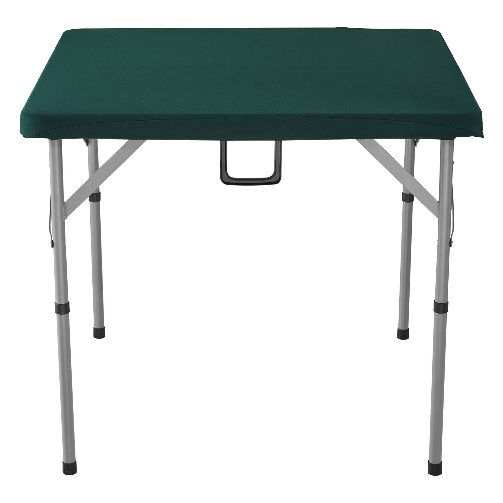 Alt View 5. VEVOR - Mahjong Table,Fold-in-Half 4 Player Card Table with Wear-Resistant Green Tabletop, Portable Bi-Folding Square,34x34-inch - White.