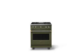 Viking - 30 in. Wide Pro 5 Series 4.0 Cu. Ft. Freestanding Sealed 4 Burner Gas Convection Range - Martini/Brushed Brass - Martini