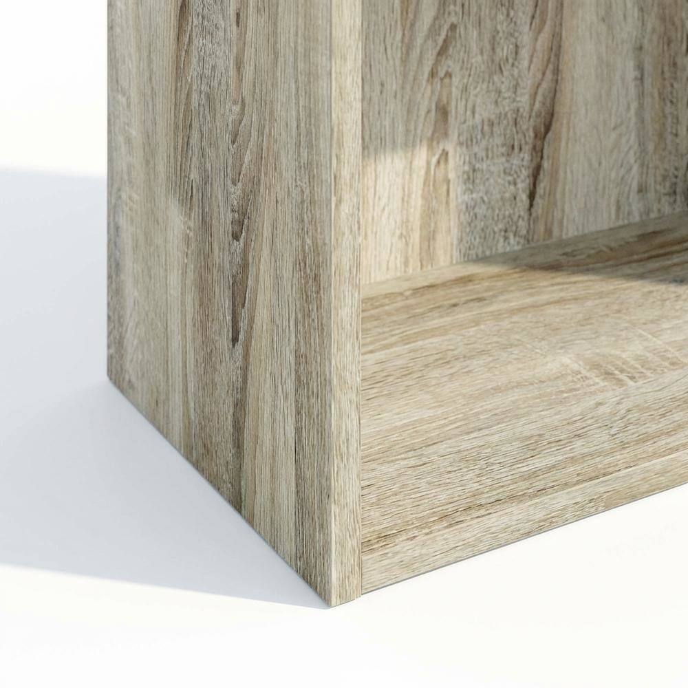 Alt View 2. FurniFact - Wooden Bookcase with Adjustable Shelf and Modern Design for Living Room - Sonoma Oak.