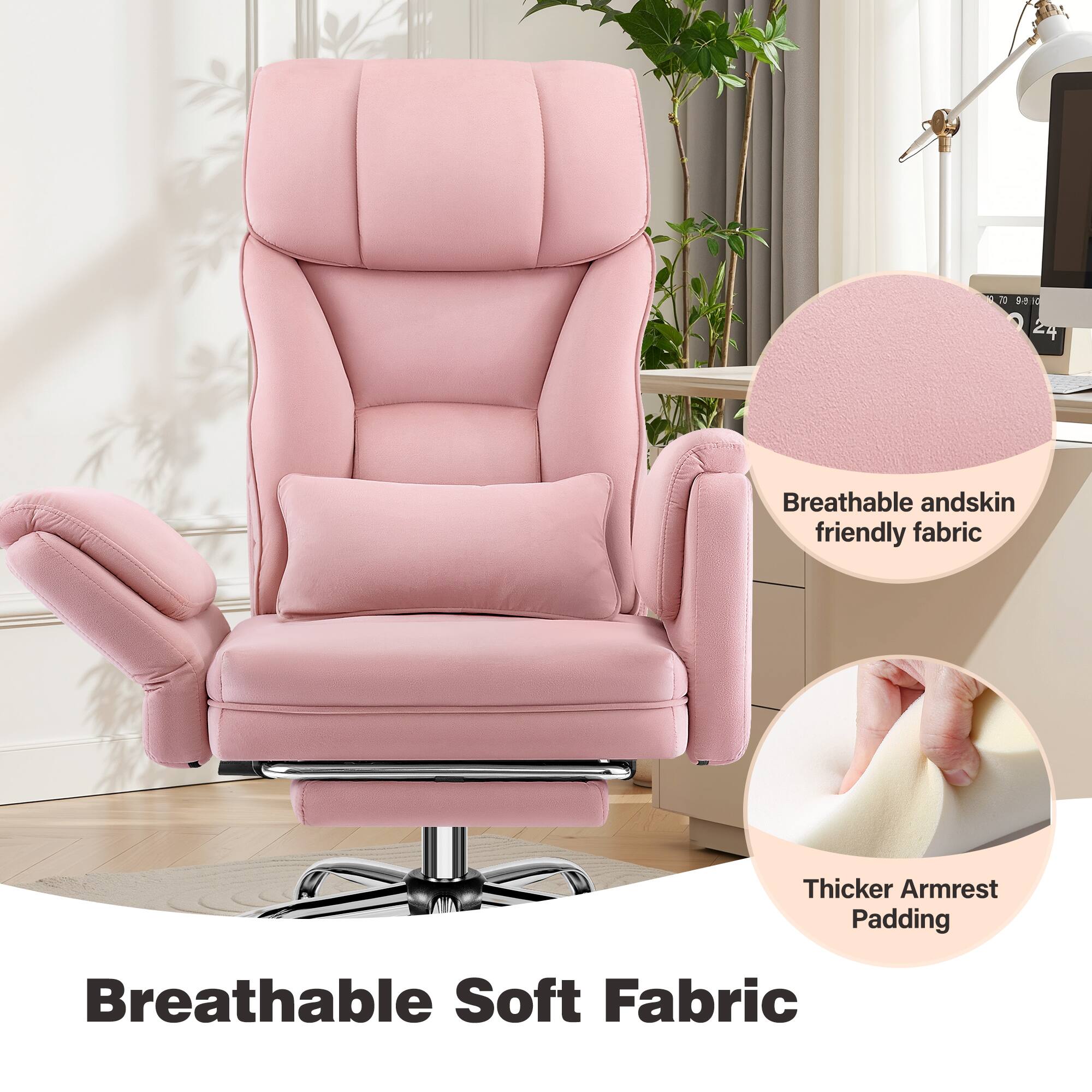 - Breathable and skin-friendly fabric
- Thicker Armrest Padding
- Breathable Soft Fabric
