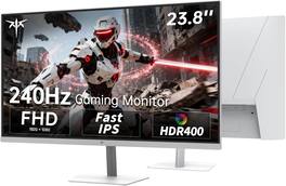 KTC - H24F7-2 24 Inch Gaming Monitor, FHD 1080P Fast IPS, 240Hz, 1ms MPRT, HDR400, FreeSync & G-Sync, Height Adjustable - White