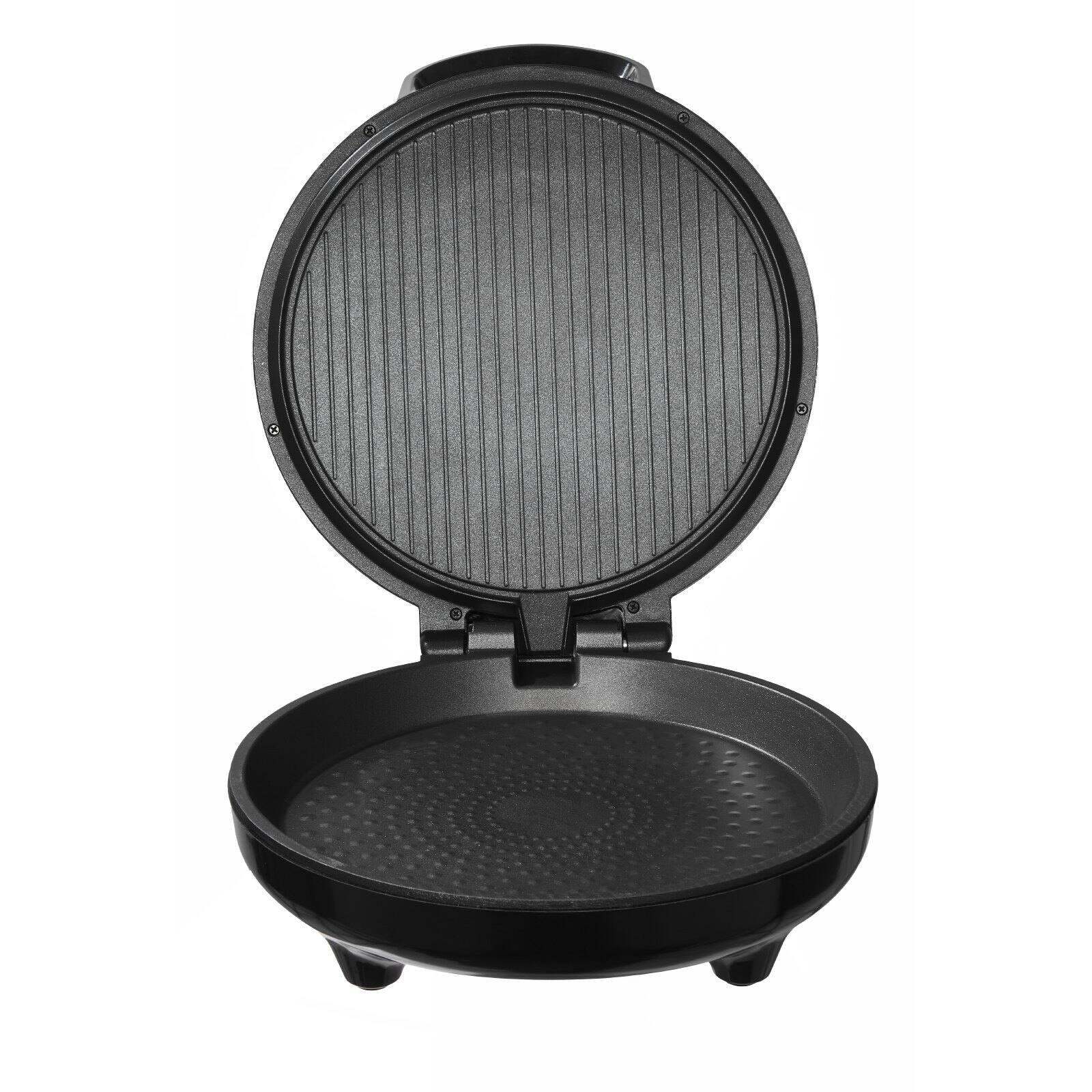 Alt View 10. Glintex - 12in Electric Pizza Oven Maker, 1200W Nonstick Surface, Dual Baking, 410°F Max Temp - Black.