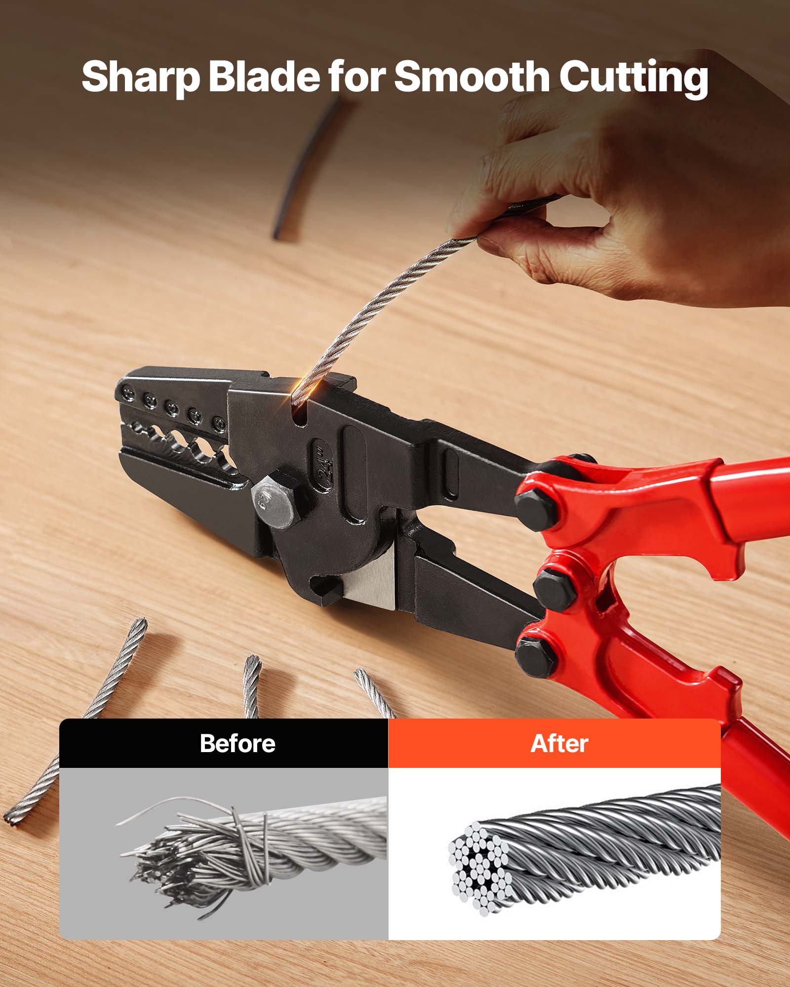 Sharp Blade for Smooth Cutting

Before

After