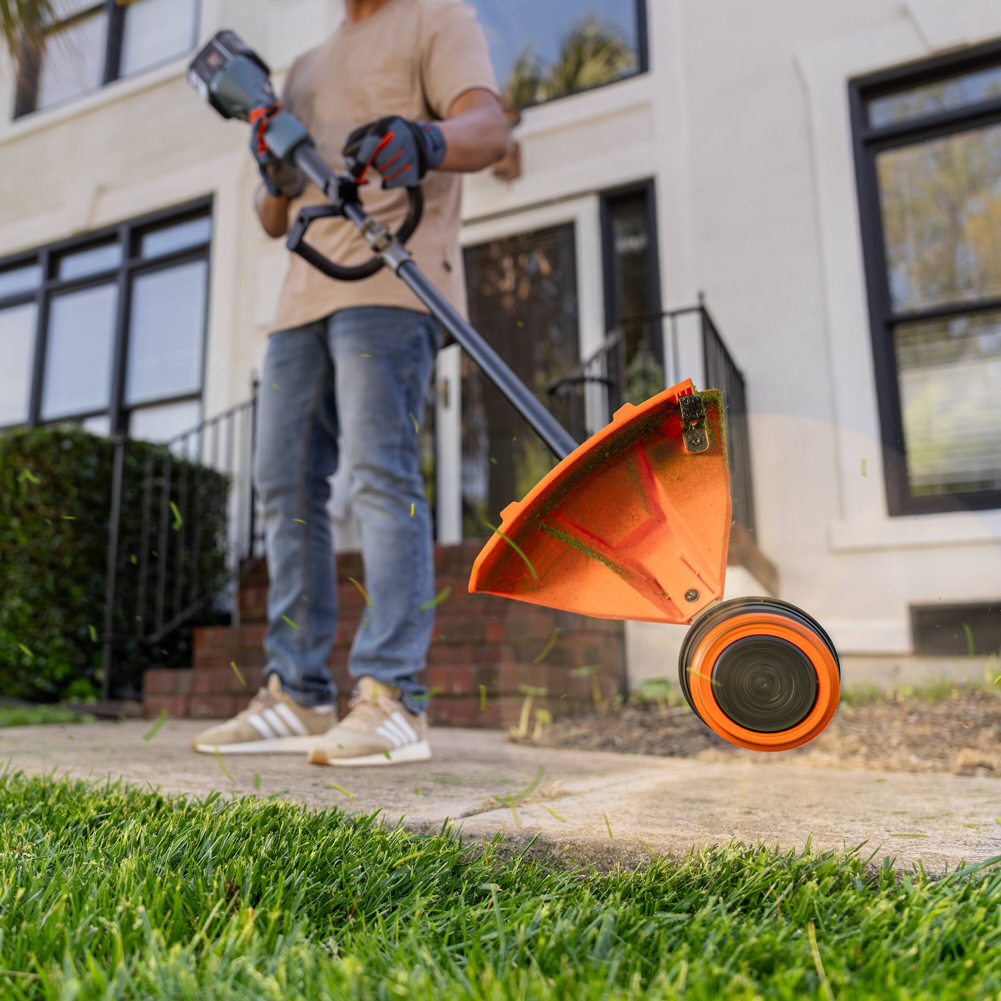 Alt View 9. SENIX - X6 60V Max* 16" Cordless String Trimmer, Brushless (3.0 Ah Battery & Charger Included) - Blue.