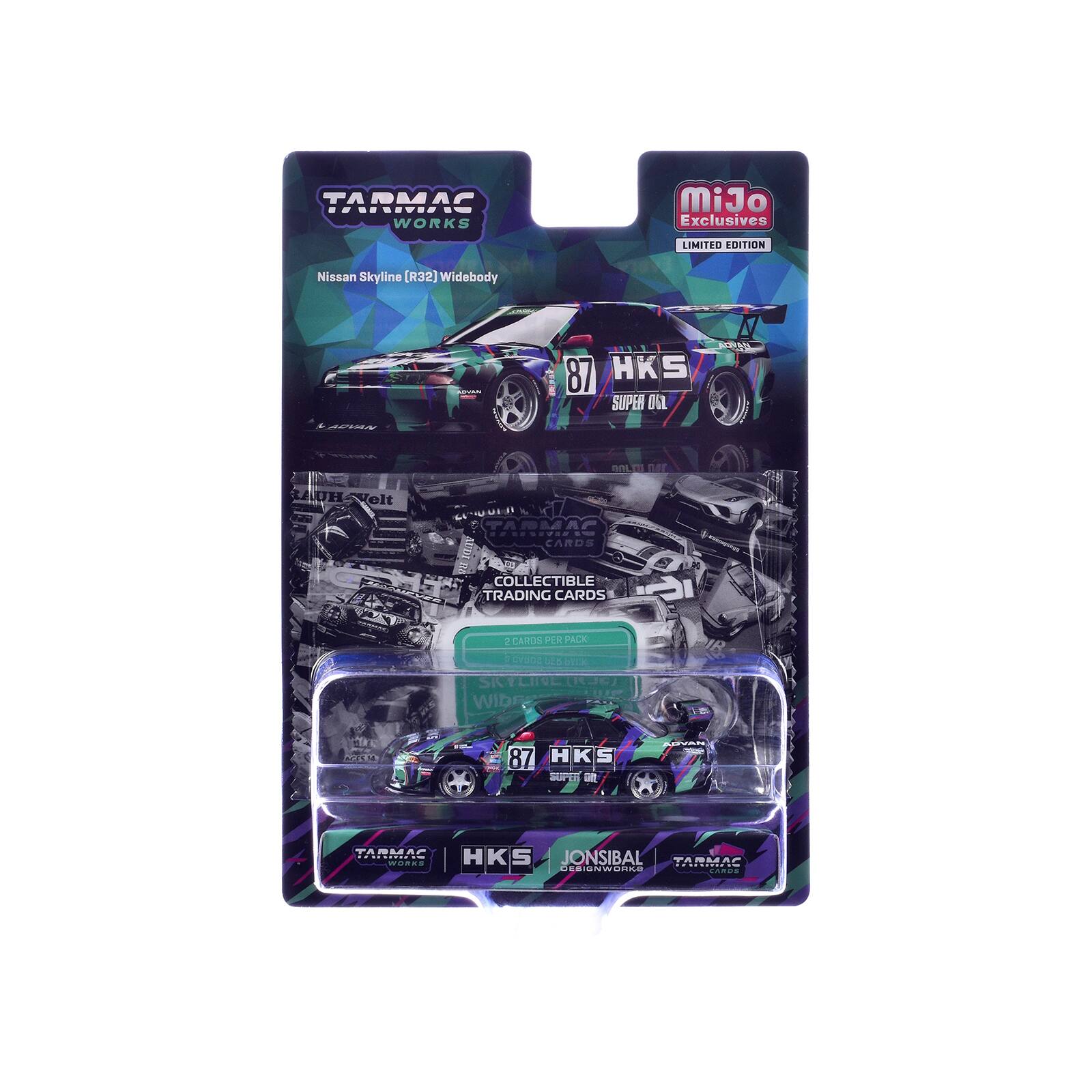 Tarmac Works MiJo Exclusives Limited Edition Nissan Skyline [R32] Widebody - 87 HKS Super 00 N AEN enL 4l DRT HUJAL Velt n TR 0SIVIZ CARDS MW Collectible Trading Cards 1 Card per Pack 7 37302 Ldn anc SK TLICE (] Wide - T PN 87 HKS H K S SUPEE i Tarmac HKS Jonsibal O.. Tarmac Oesignworks A...
